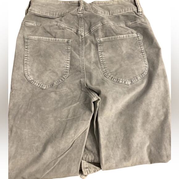 Free People We The Free Pants Women’s Size 35 Gray Velvet Curvy Foxy Lady Boot - Picture 5 of 14